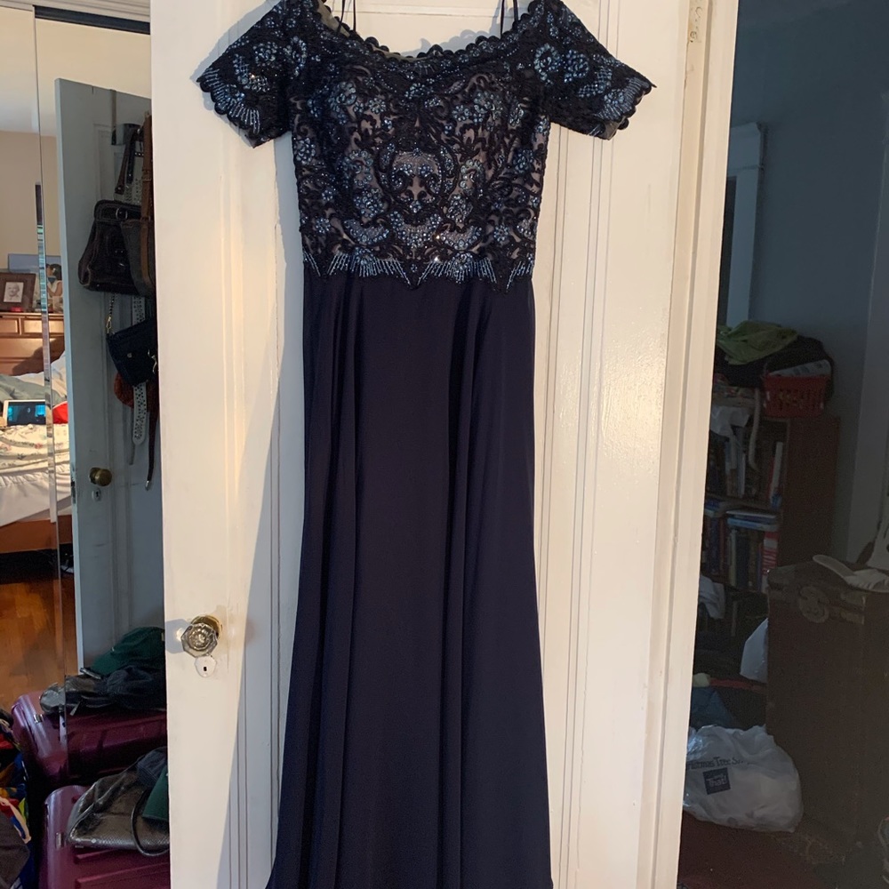 Navy Blue MGNY Gown